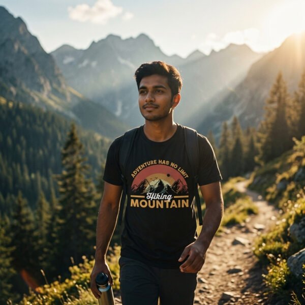 Hiking 011 Men Standard Crew T-Shirt - Image 3