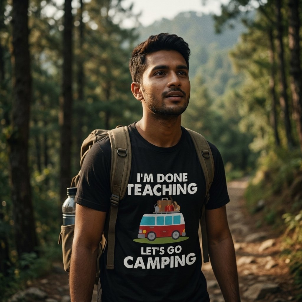 Hiking 012 Men Standard Crew T-Shirt - Image 3