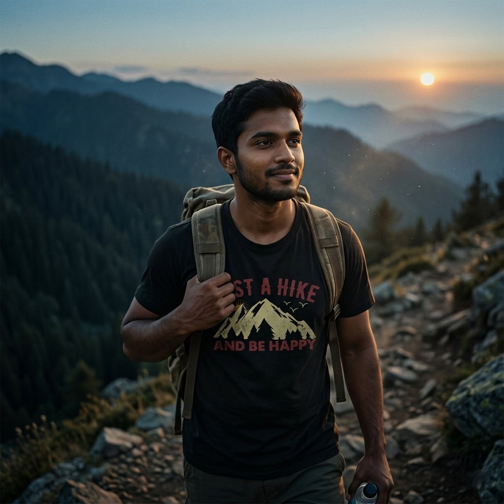 Hiking 013 Men Standard Crew T-Shirt - Image 3