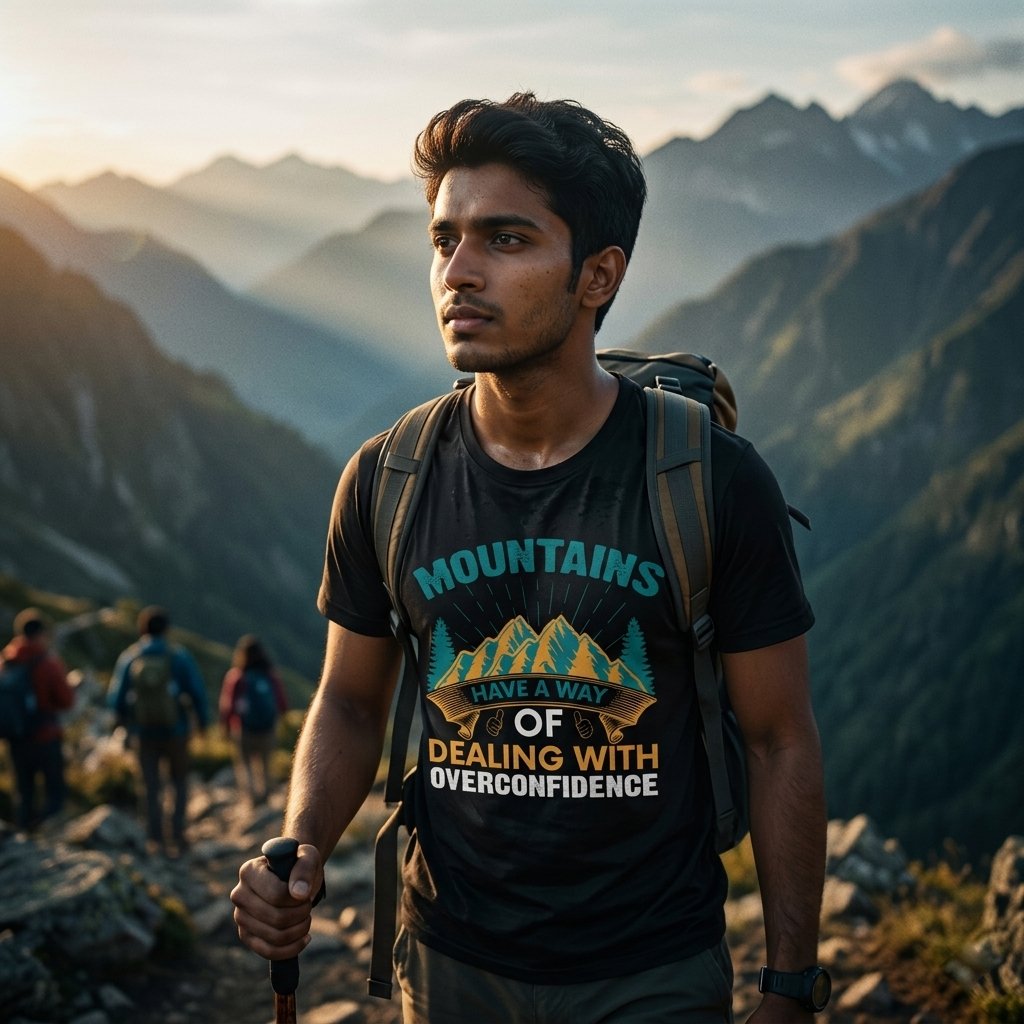 Hiking 015 Men Standard Crew T-Shirt - Image 3