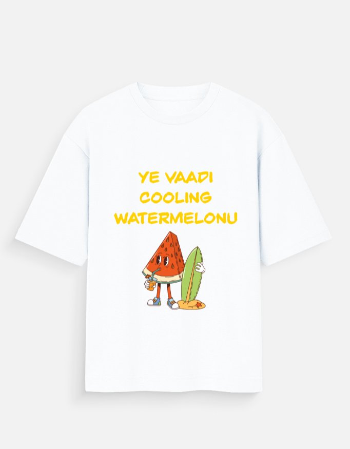 Ye Vaadi Cooling Watermelon Unisex Oversized Standard T-Shirt - Image 3