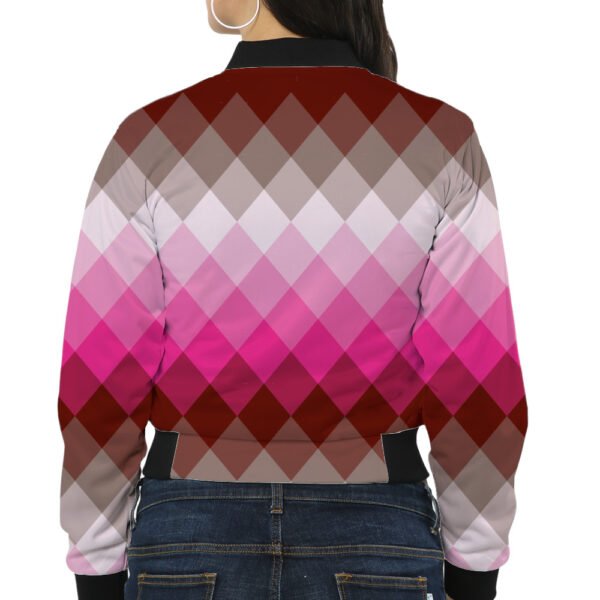 Berry Mocha LGVGT Women Bomber Jacket - Image 2