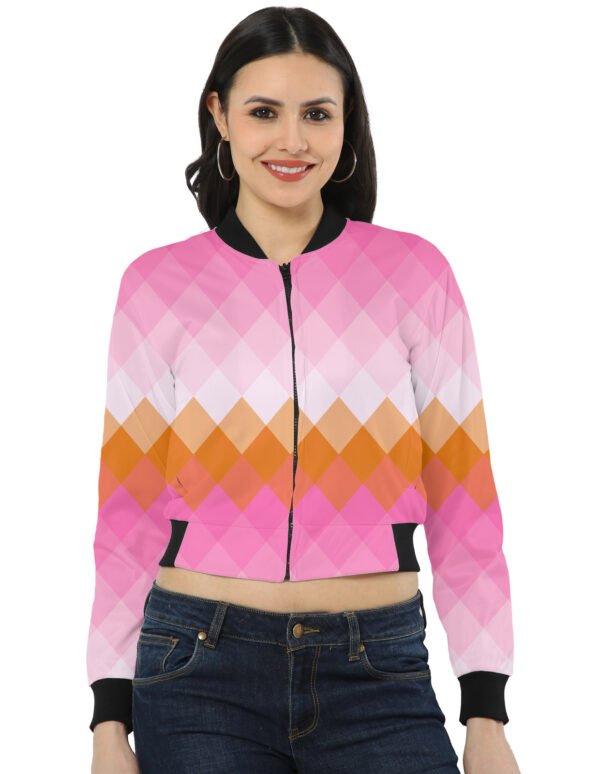 Bubblegum Blush LGVGT Women Bomber Jacket