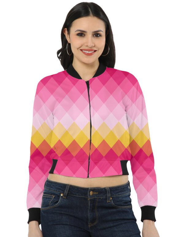Bubblegum Sunrise LGVGT Women Bomber Jacket