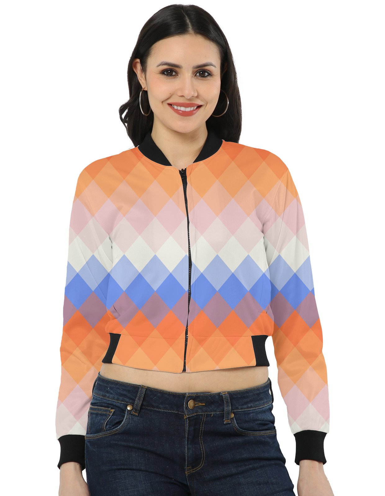 Coral Cloud LGVGT Women Bomber Jacket - Image 1