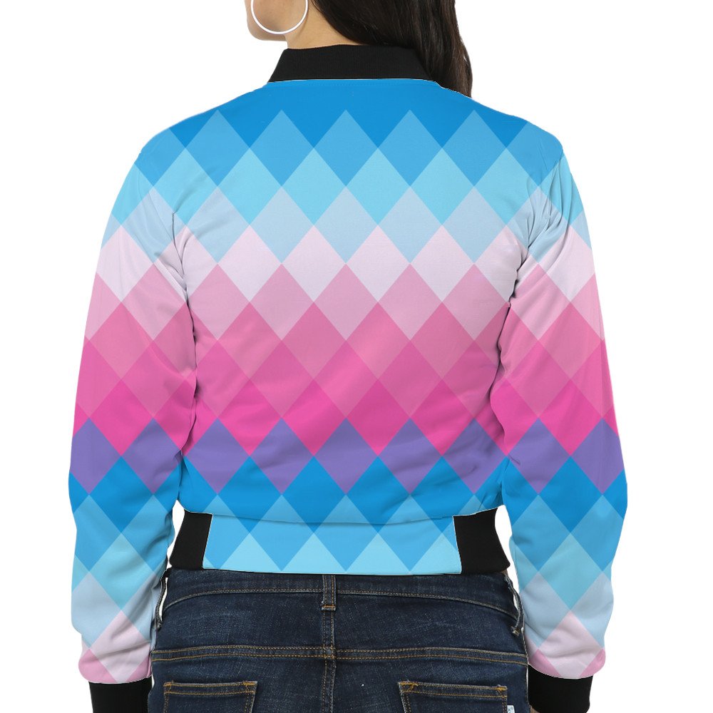 Cotton Candy Sky LGVGT Women Bomber Jacket - Image 2