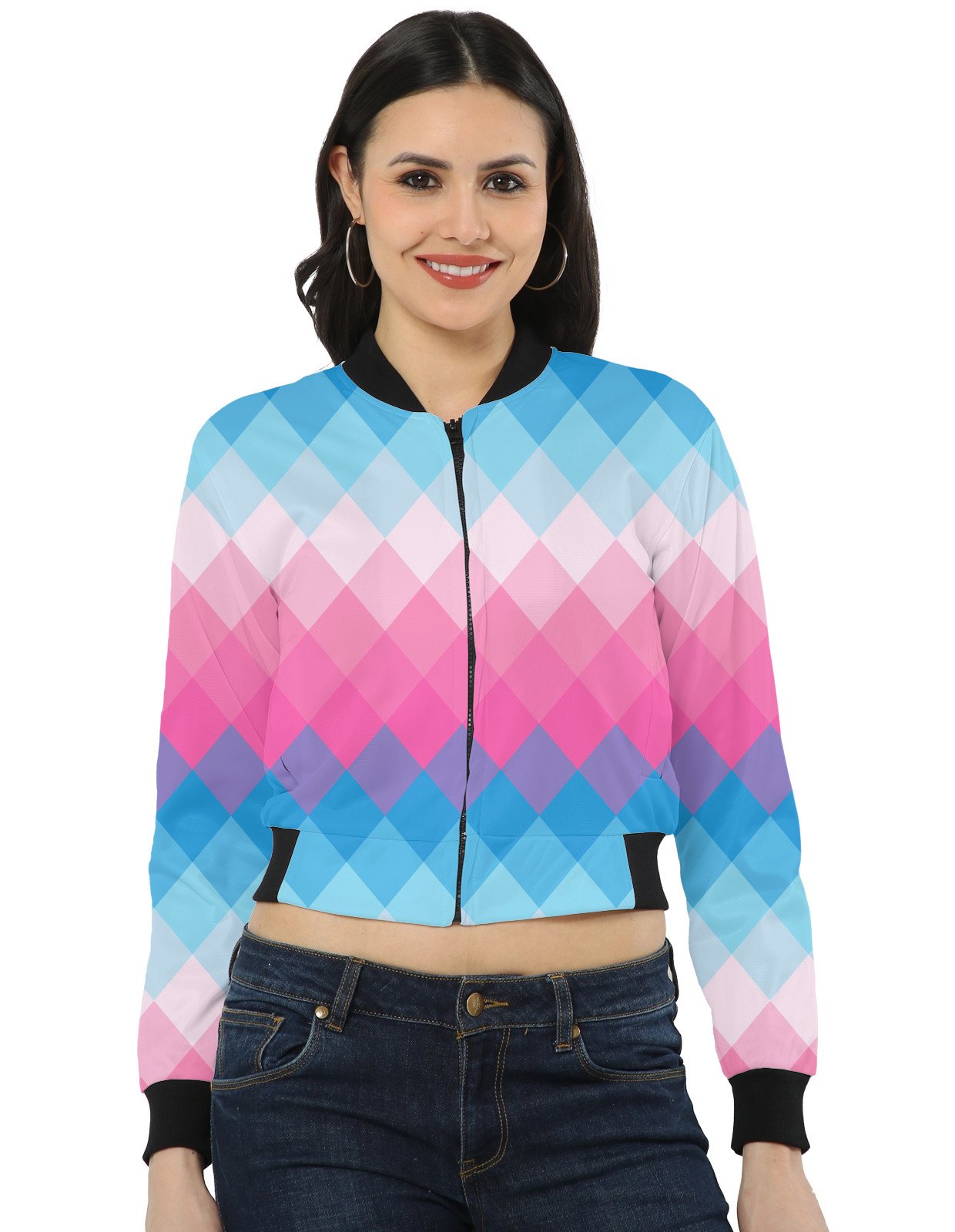 Cotton Candy Sky LGVGT Women Bomber Jacket - Image 1