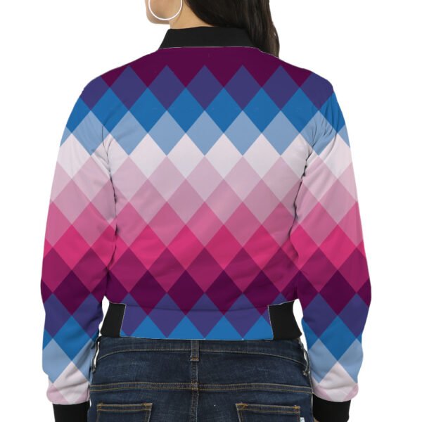 Deep Wine LGVGT Women Bomber Jacket - Image 2