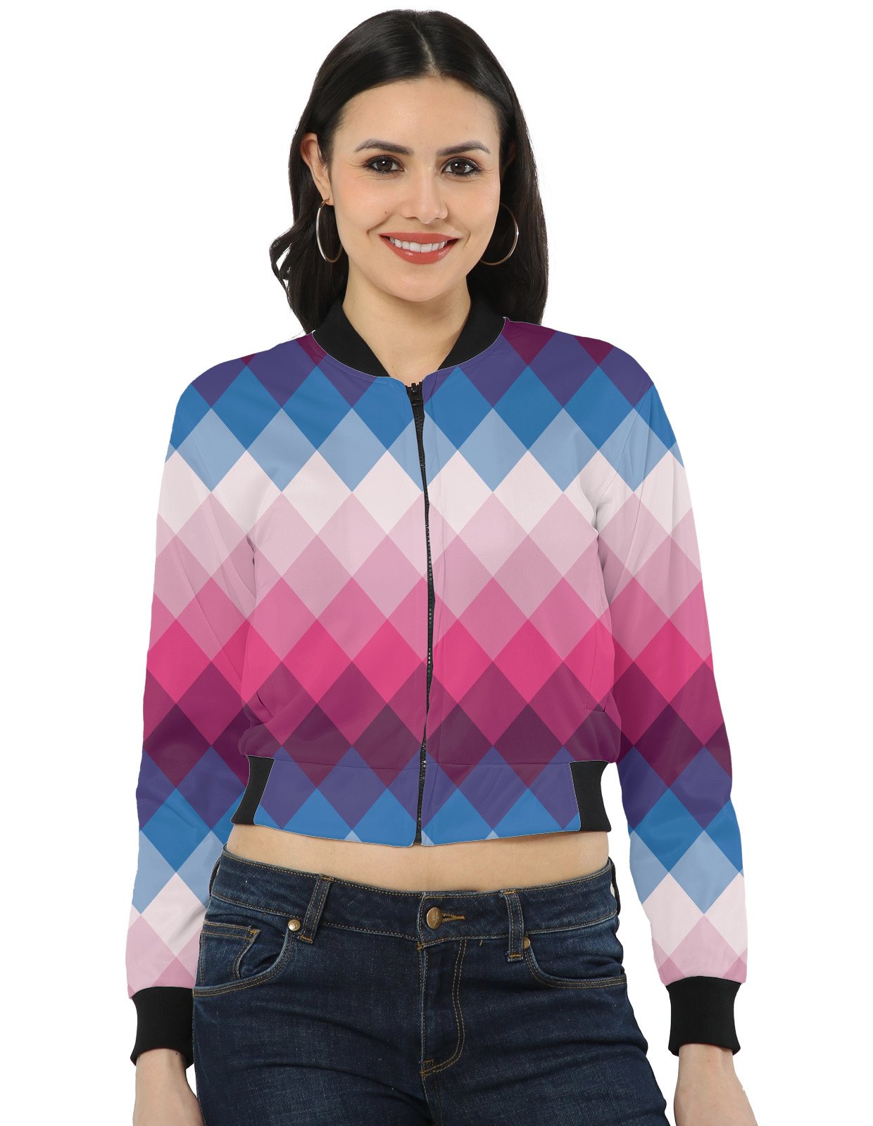 Deep Wine LGVGT Women Bomber Jacket - Image 1