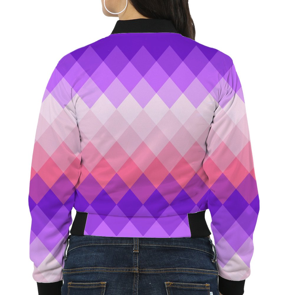 Lavender Kisses LGVGT Women Bomber Jacket - Image 2