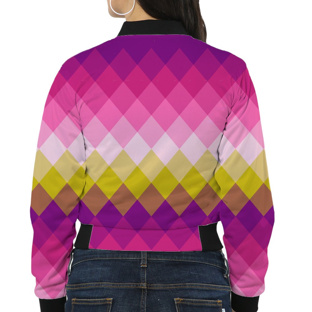 Magenta Berry LGVGT Women Bomber Jacket - Image 2