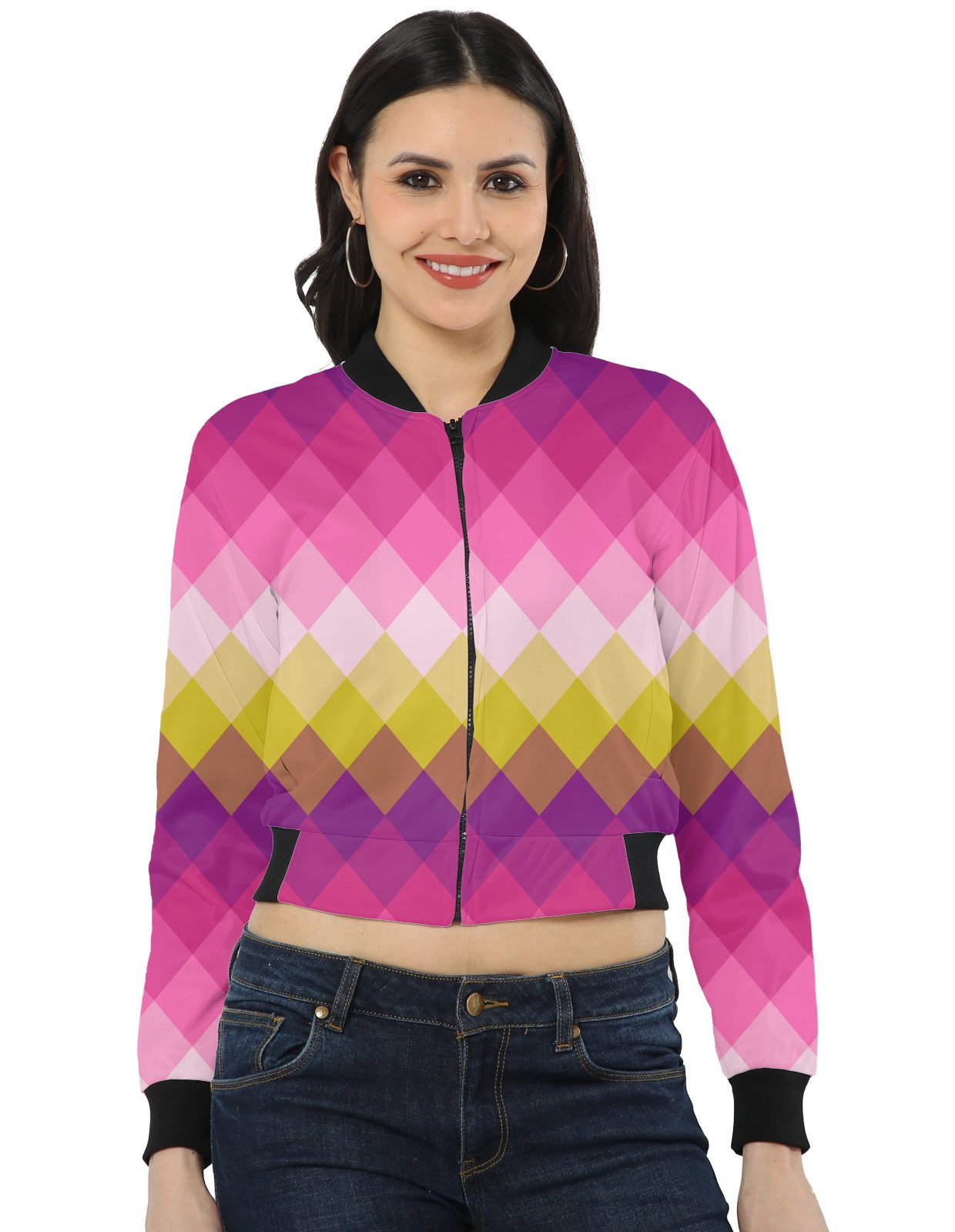 Magenta Berry LGVGT Women Bomber Jacket - Image 1