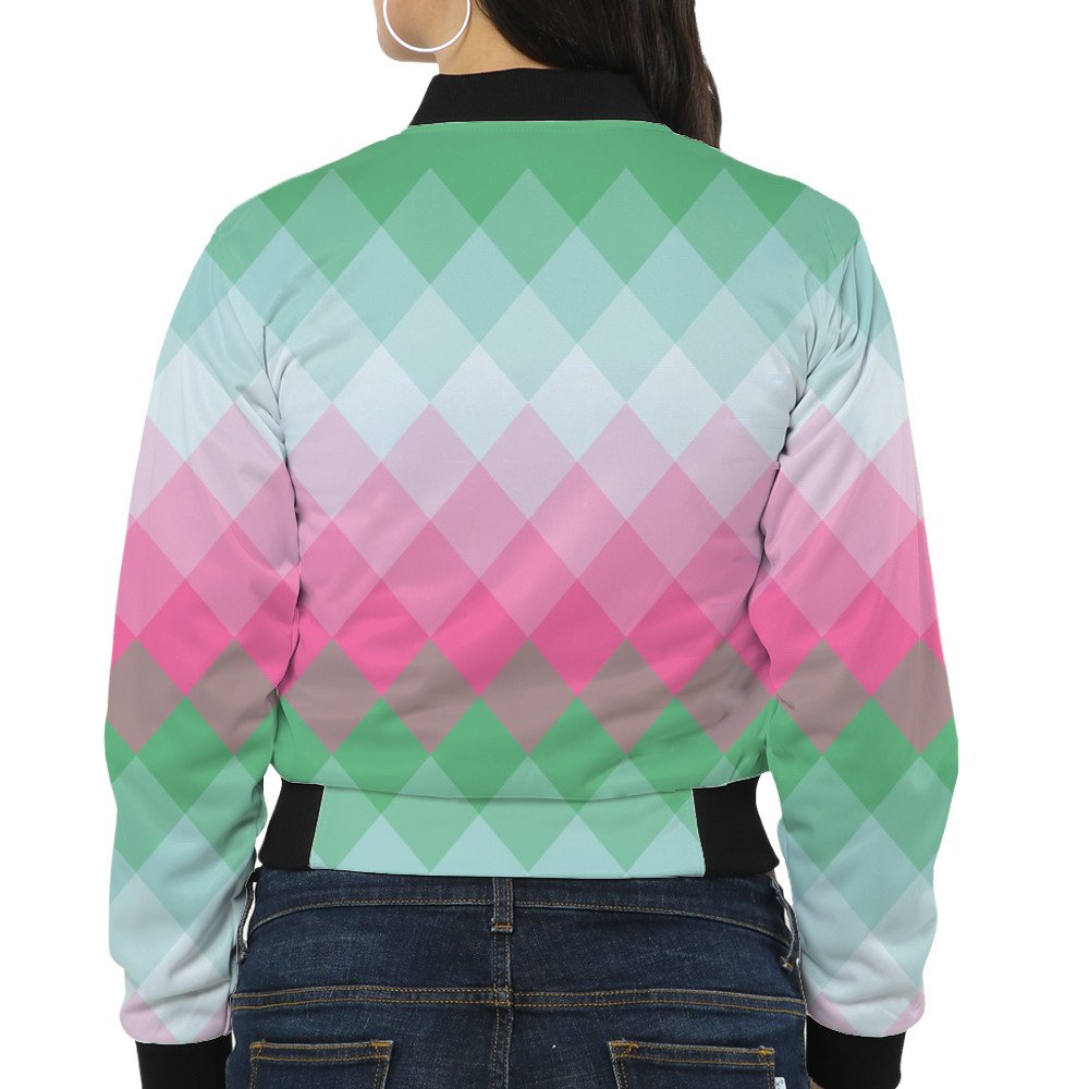 Mint Rose Garden LGVGT Women Bomber Jacket - Image 2