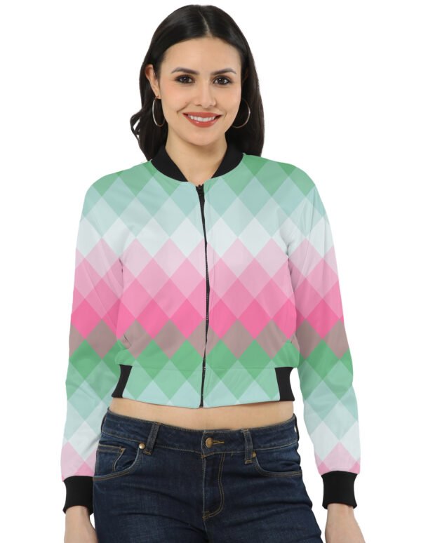 Mint Rose Garden LGVGT Women Bomber Jacket