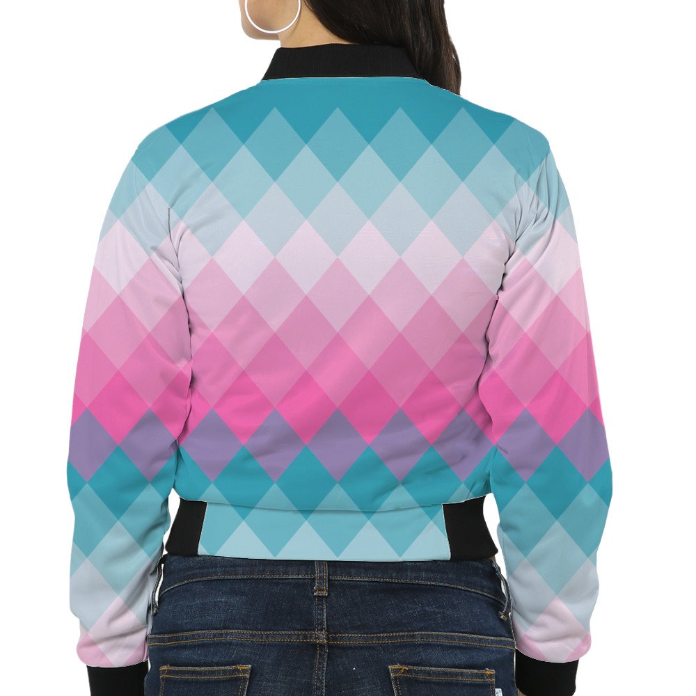 Ocean Meets Rose LGVGT Women Bomber Jacket - Image 2