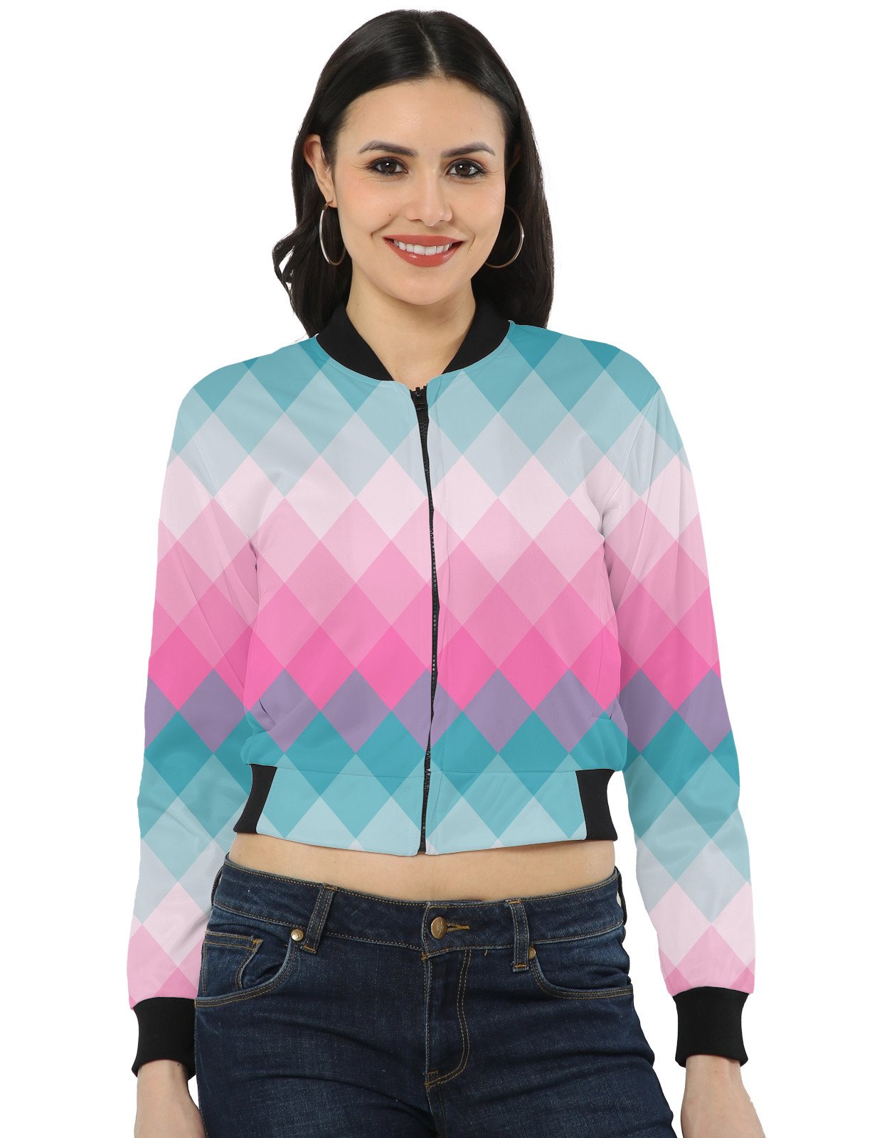 Ocean Meets Rose LGVGT Women Bomber Jacket - Image 1