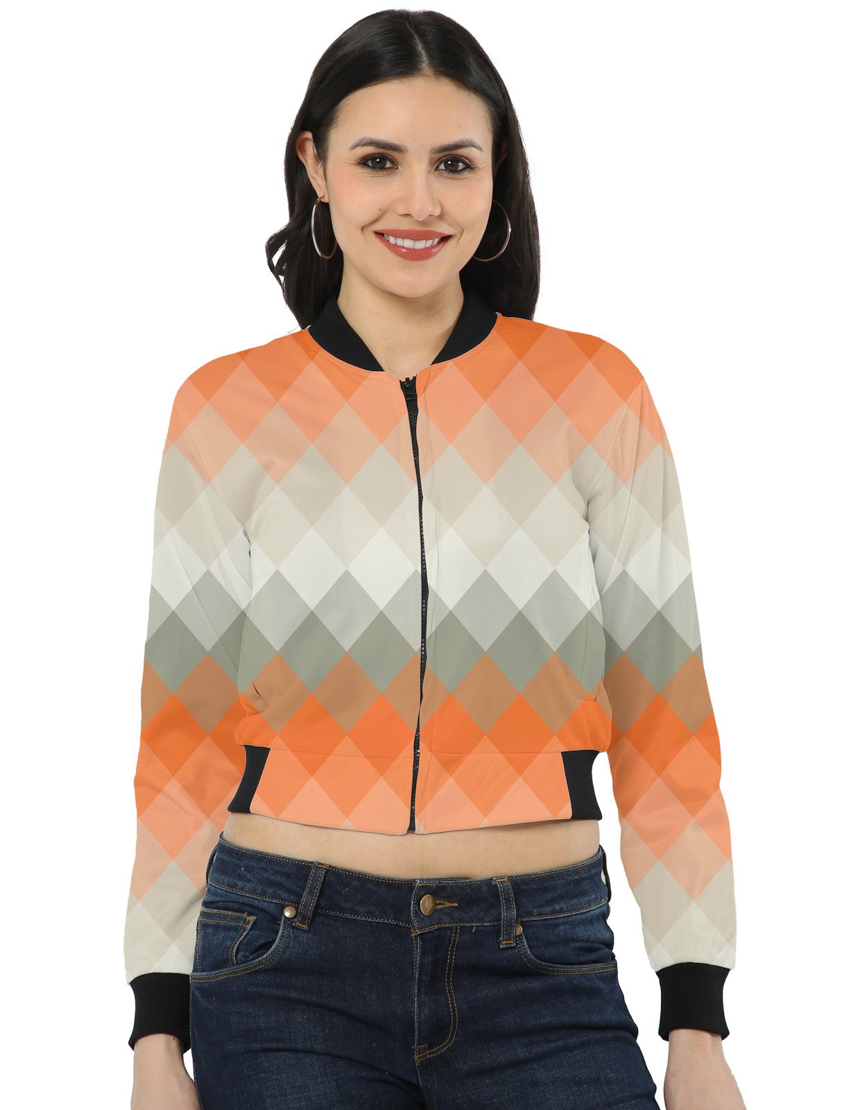Peach Sandstone LGVGT Women Bomber Jacket - Image 1