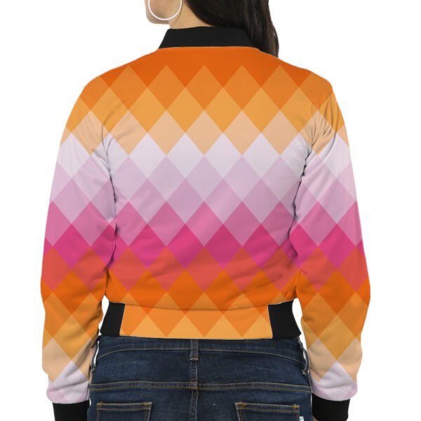Peachy Sunset LGVGT Women Bomber Jacket - Image 2
