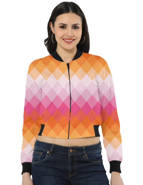 Peachy Sunset LGVGT Women Bomber Jacket