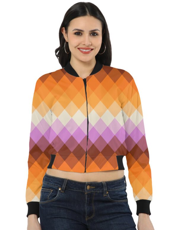 Pumpkin Bloom LGVGT Women Bomber Jacket