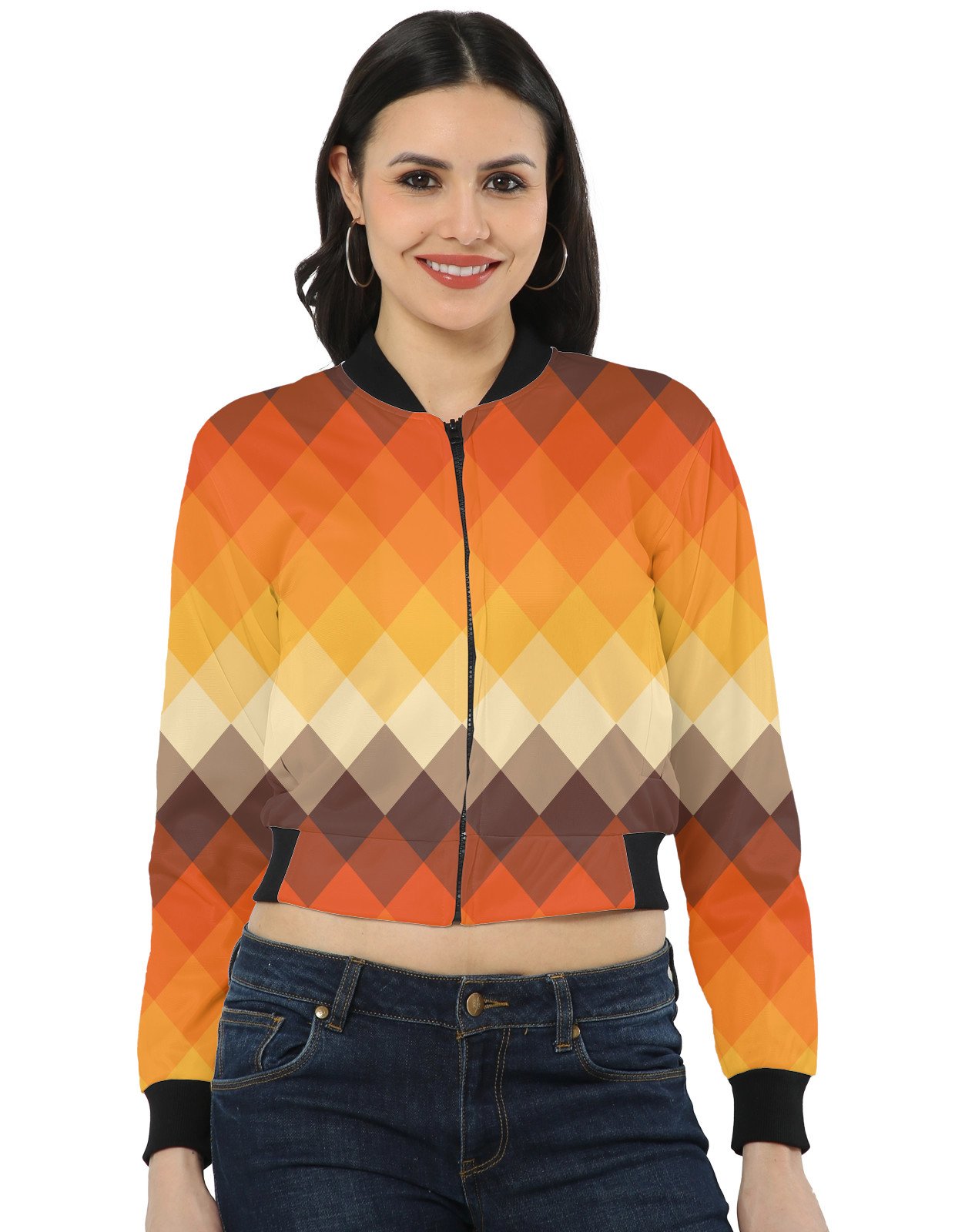 Pumpkin Fade LGVGT Women Bomber Jacket - Image 1