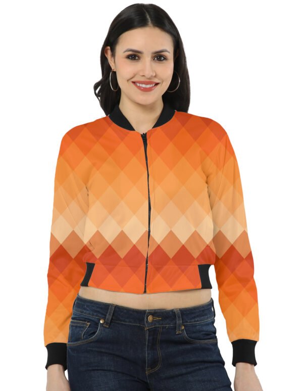 Tangerine Rush LGVGT Women Bomber Jacket