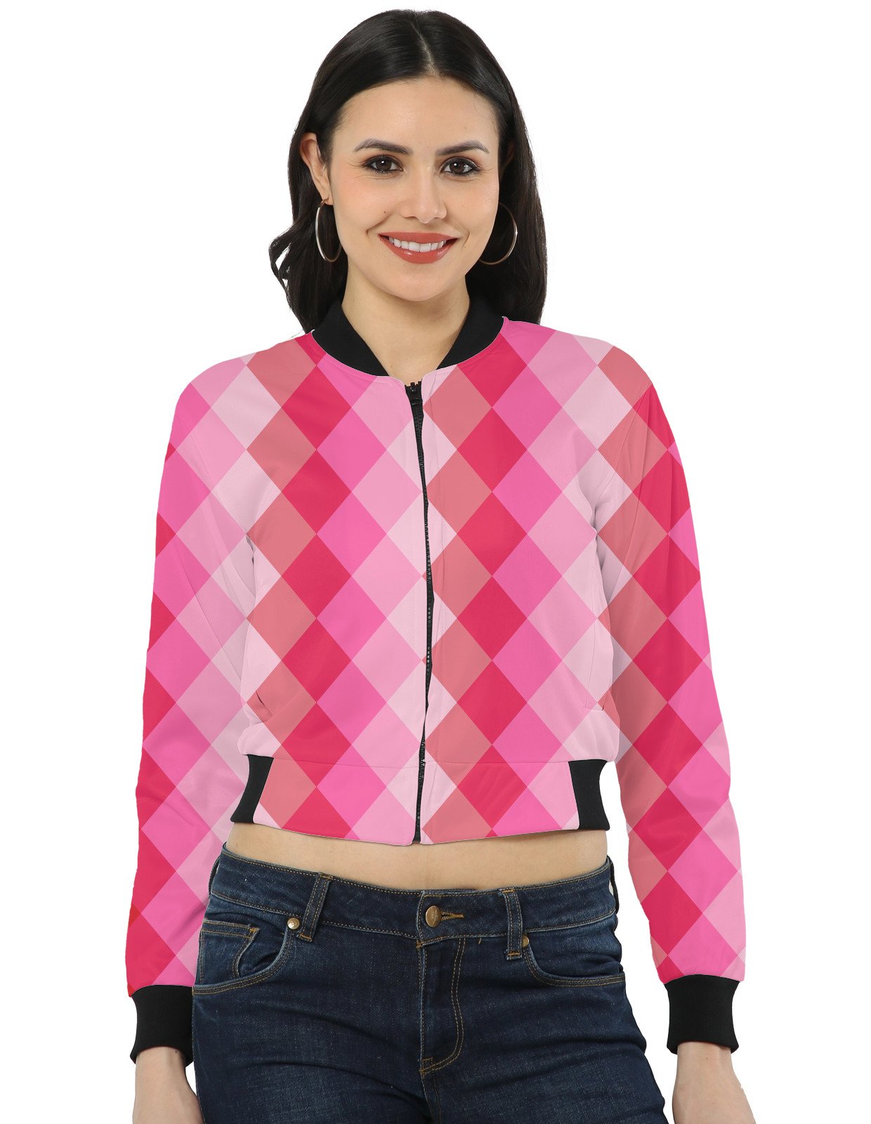 Blush to Bloom LGHGT Women Bomber Jacket - Image 1