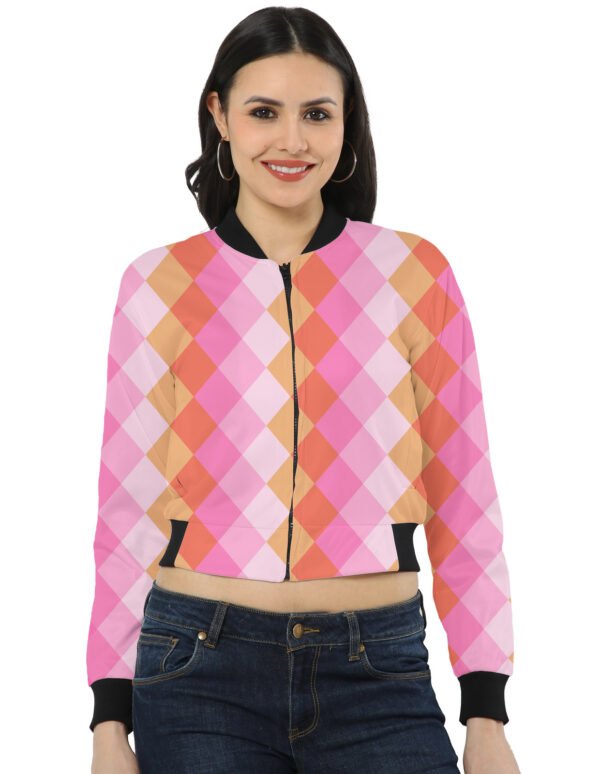 Bubblegum Blush LGHGT Women Bomber Jacket