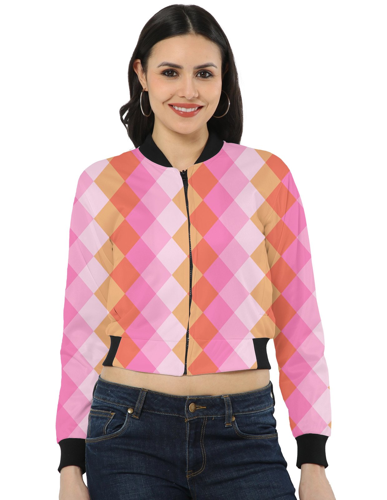 Bubblegum Blush LGHGT Women Bomber Jacket - Image 1