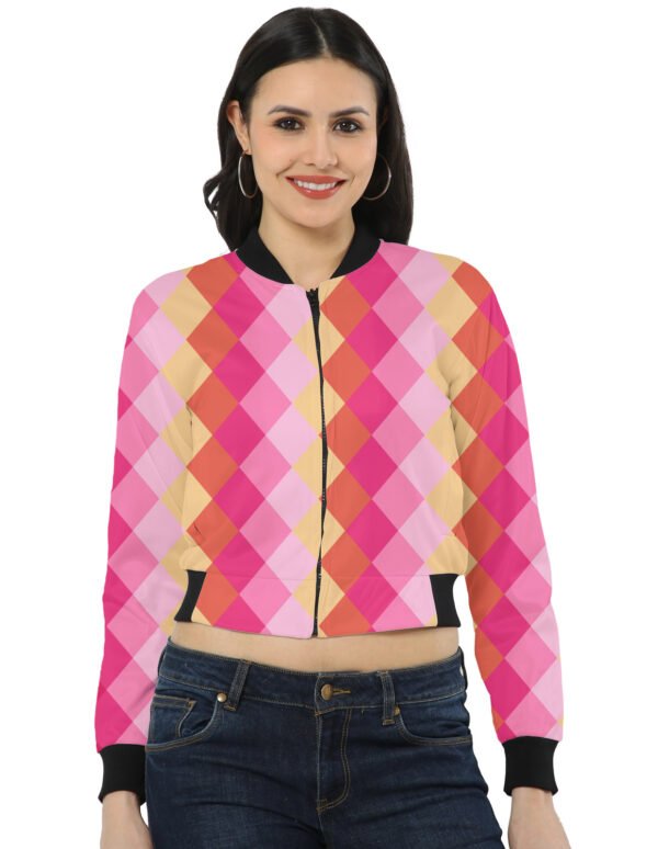 Bubblegum Sunrise LGHGT Women Bomber Jacket