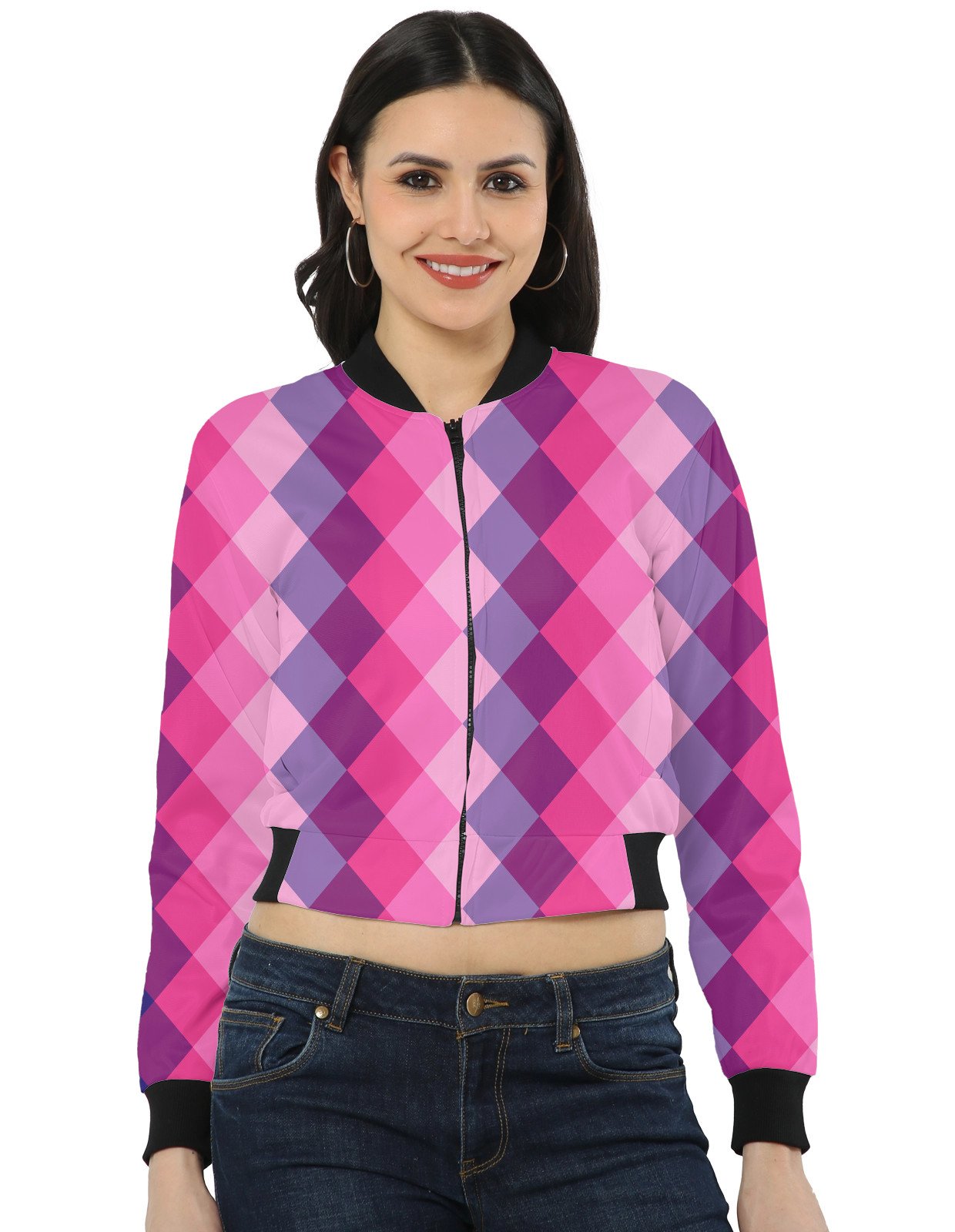 Electric Berries LGHGT Women Bomber Jacket - Image 1