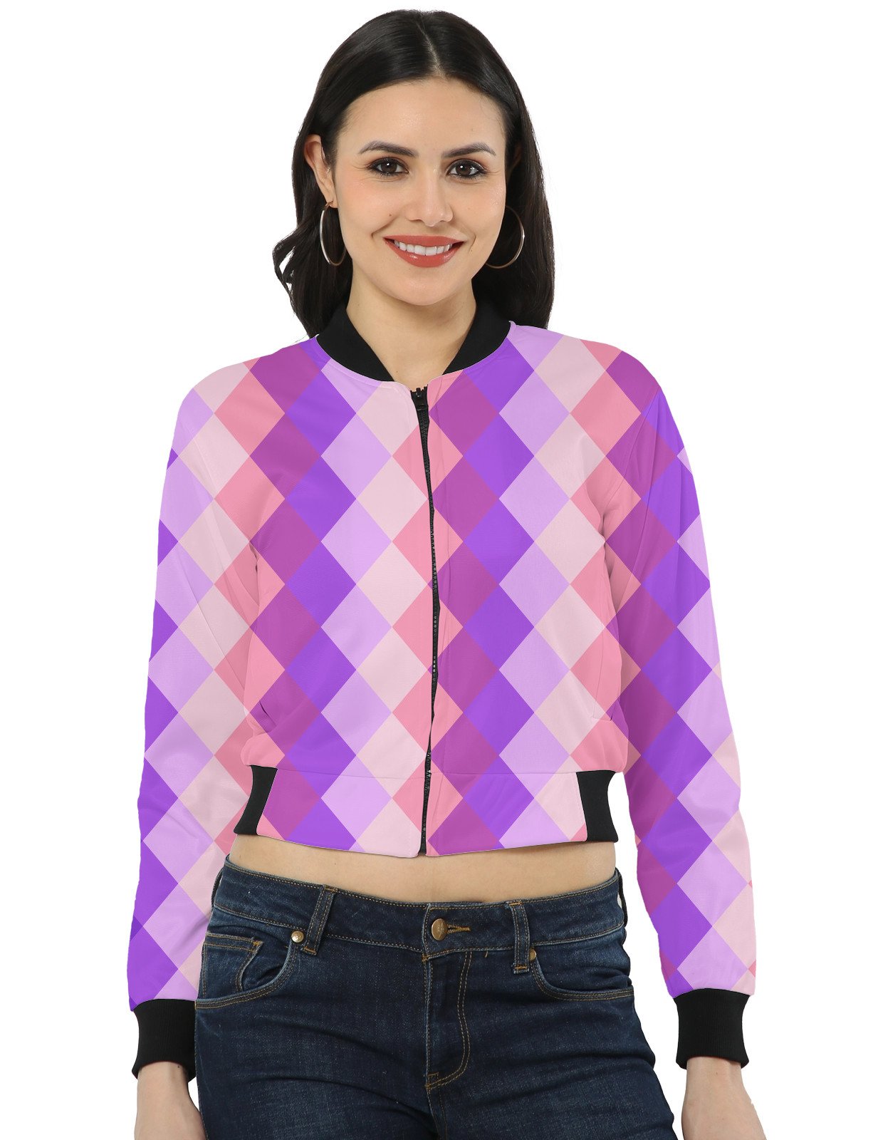 Lavender Kisses LGHGT Women Bomber Jacket - Image 1