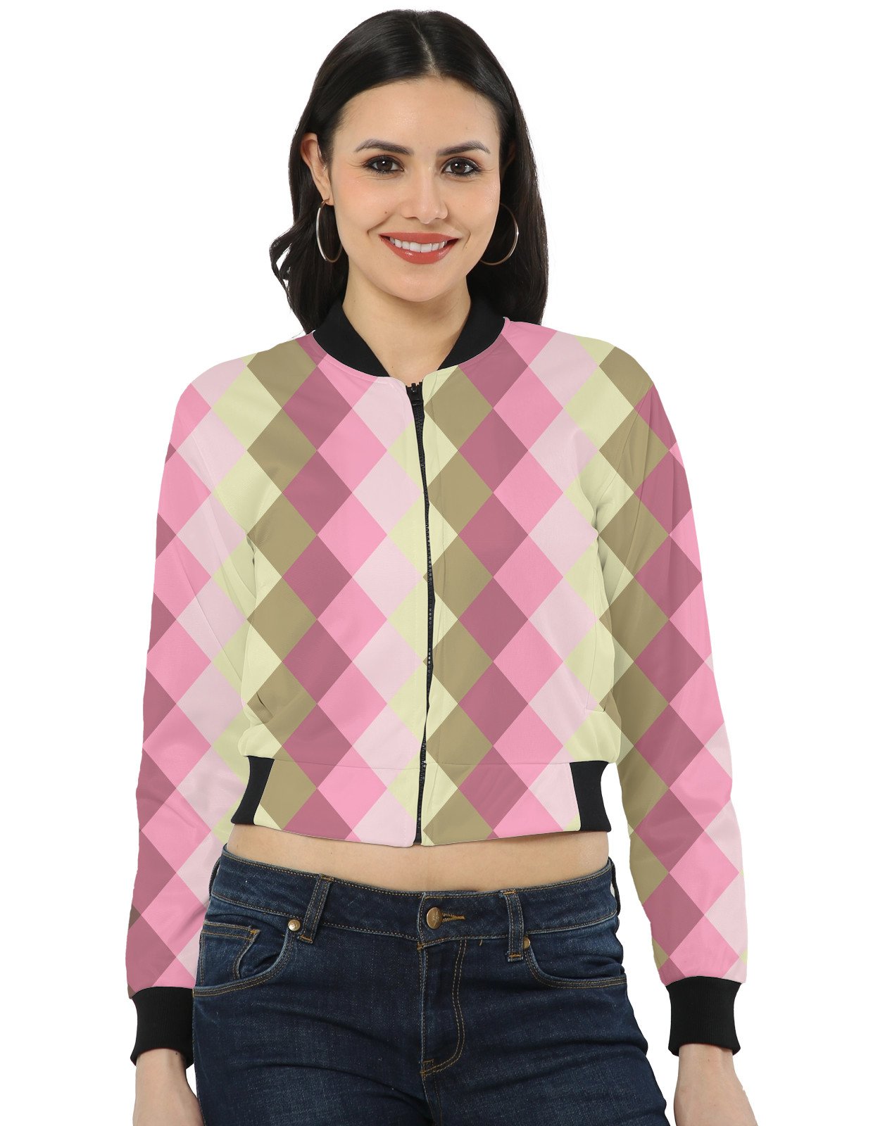Spring Cocoa LGHGT Women Bomber Jacket - Image 1