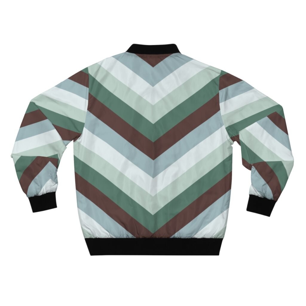 Misty Woods Chevron Men Bomber Jacket