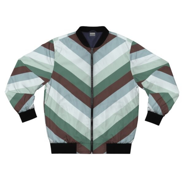Misty Woods Chevron Men Bomber Jacket