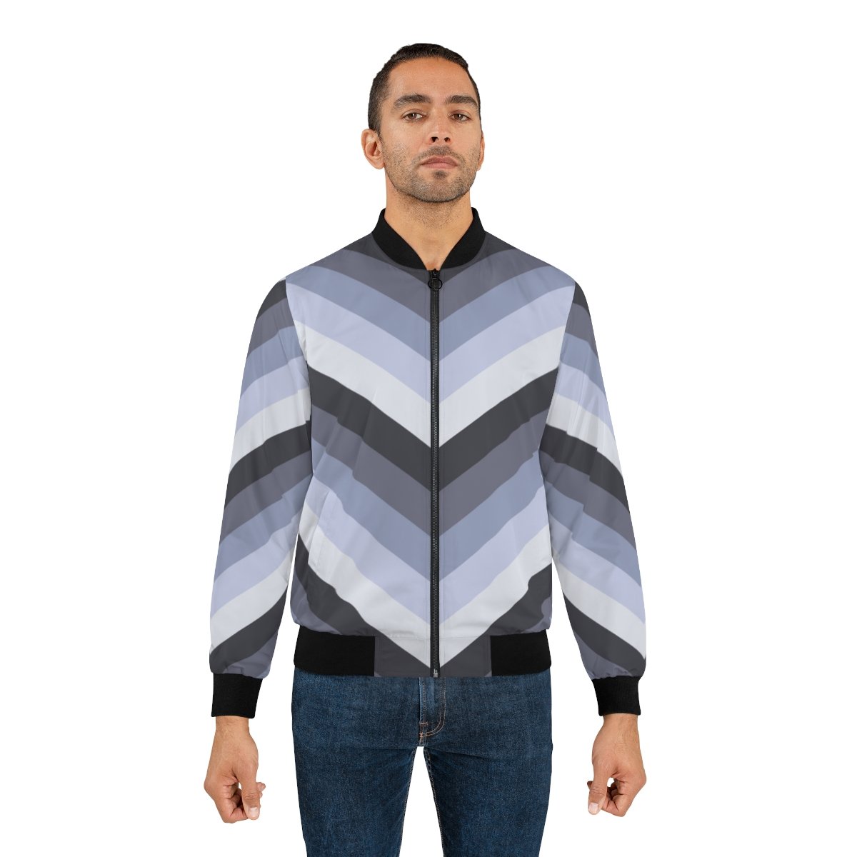 Mountain Mist Chevron Men Bomber Jacket - Image 3