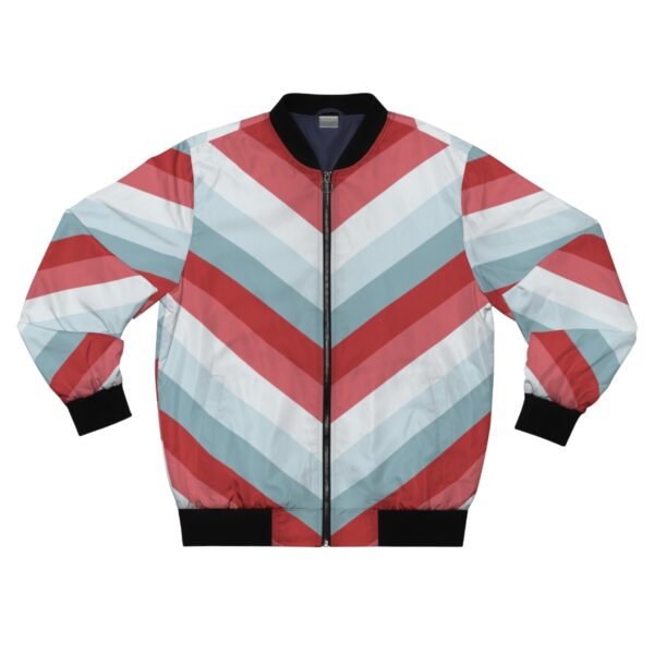Nordic Sweater Chevron Men Bomber Jacket