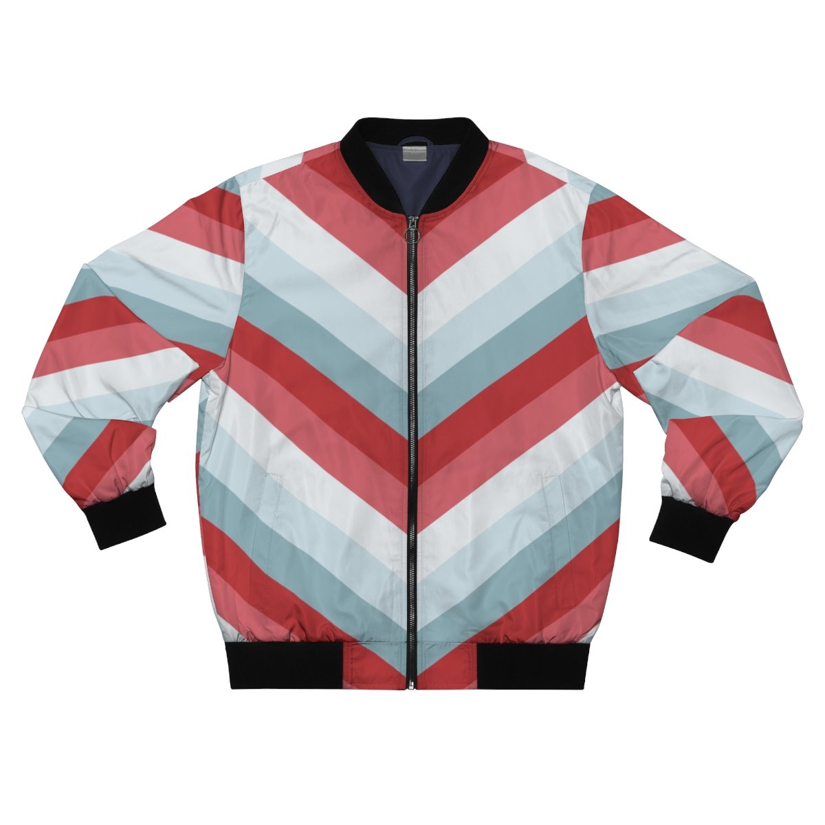 Nordic Sweater Chevron Men Bomber Jacket - Image 1