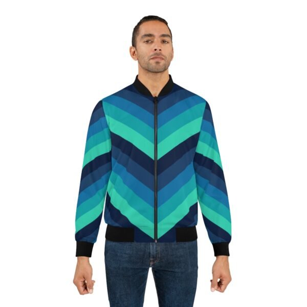 Northern Lights Chevron Men Bomber Jacket - Image 3
