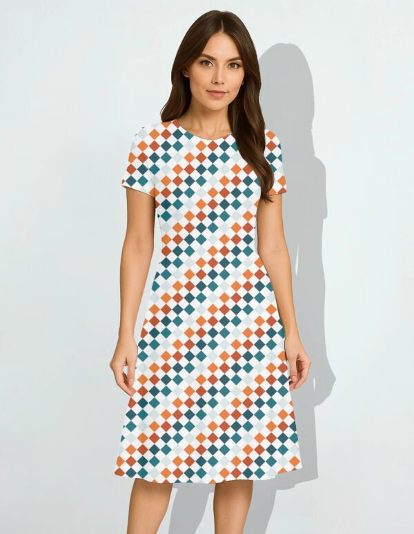 Citrus Wave PD Women A Line Dress