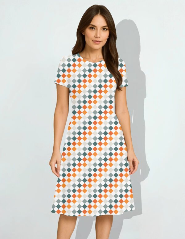 Harvest Fog PD Women A Line Dress