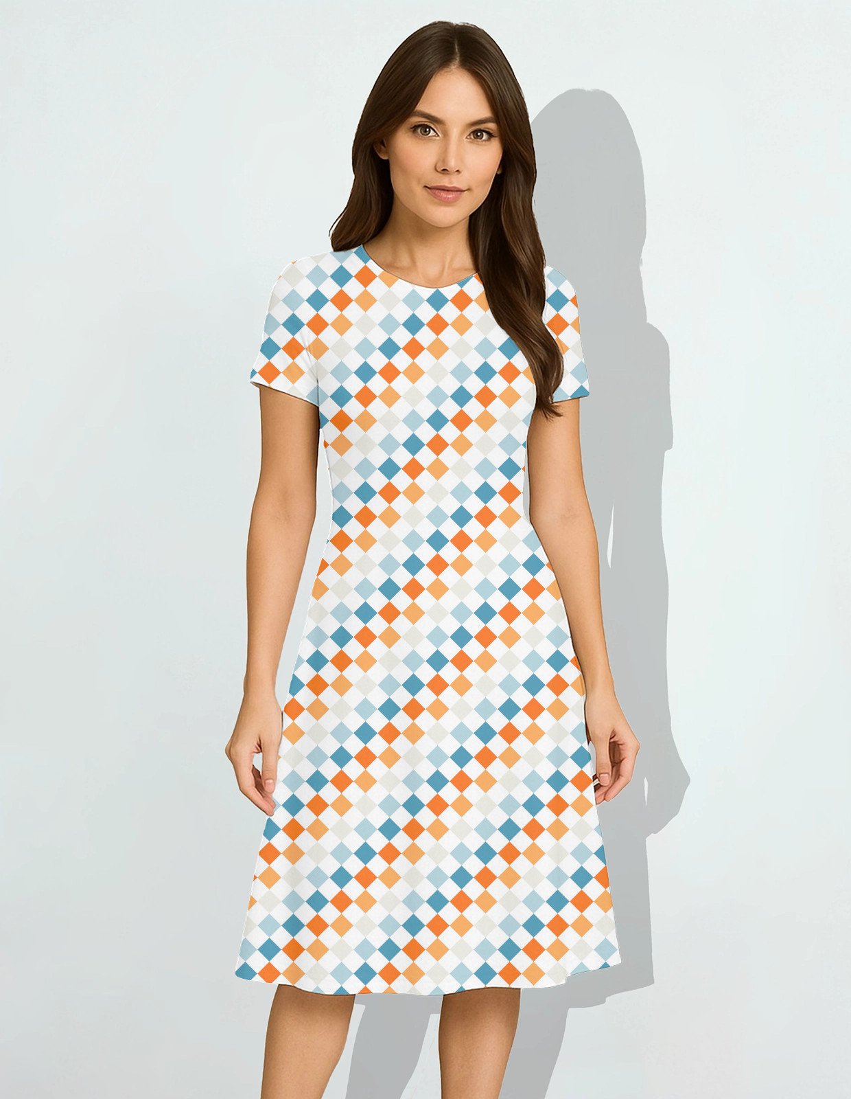 Orange Ice PD Women A Line Dress - Image 1