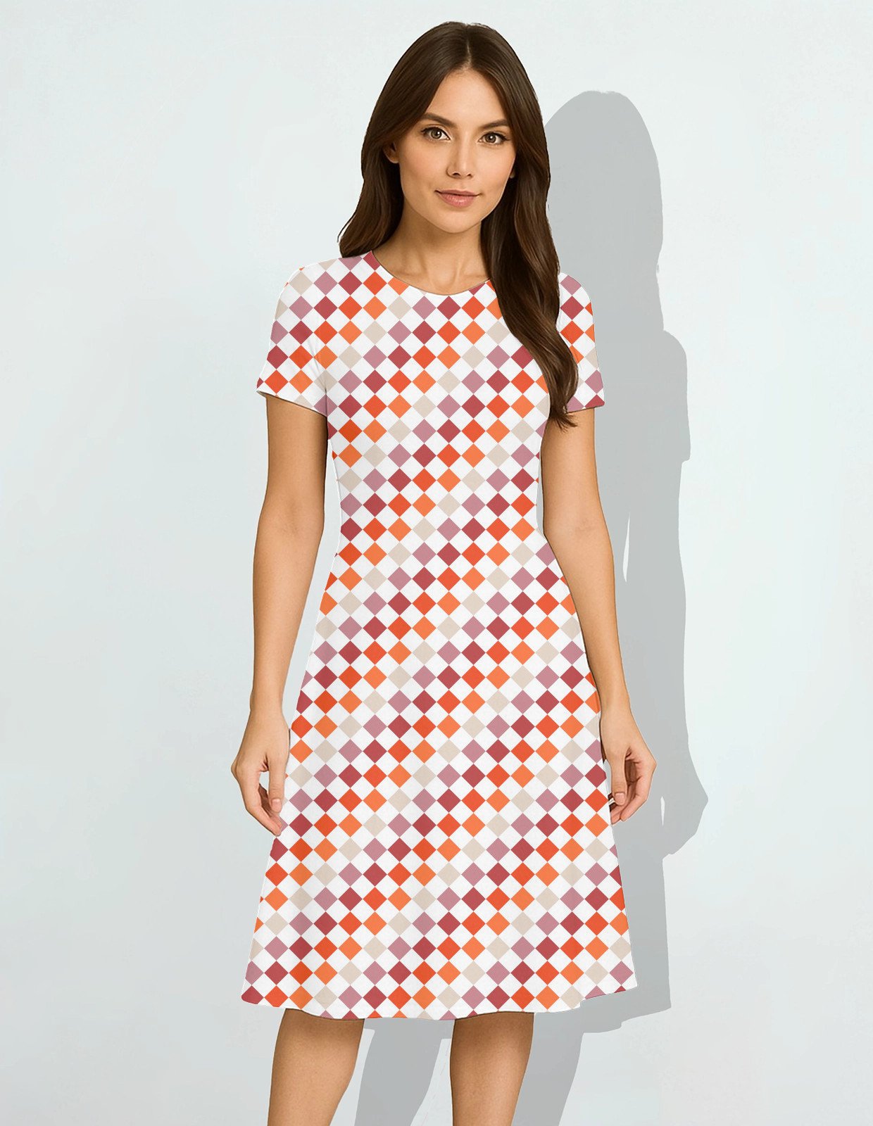 Spiced Clay PD Women A Line Dress - Image 1