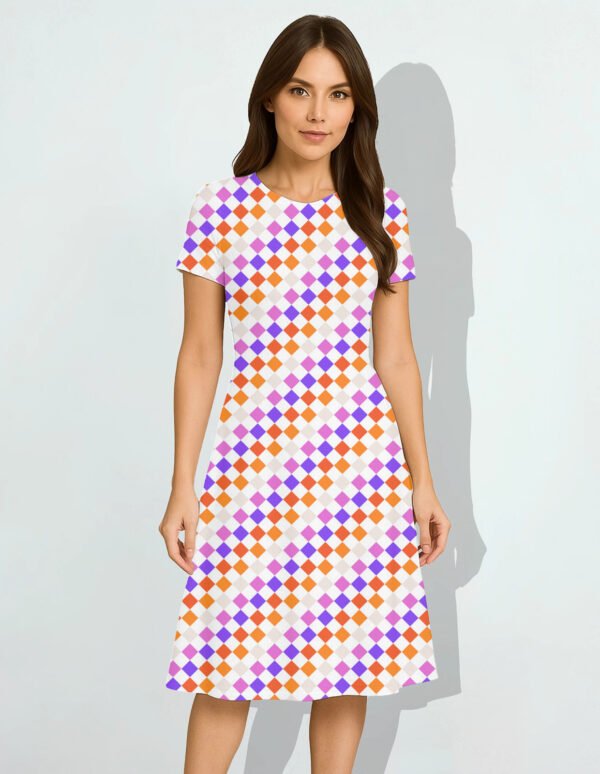 Sunset Carnival PD Women A Line Dress