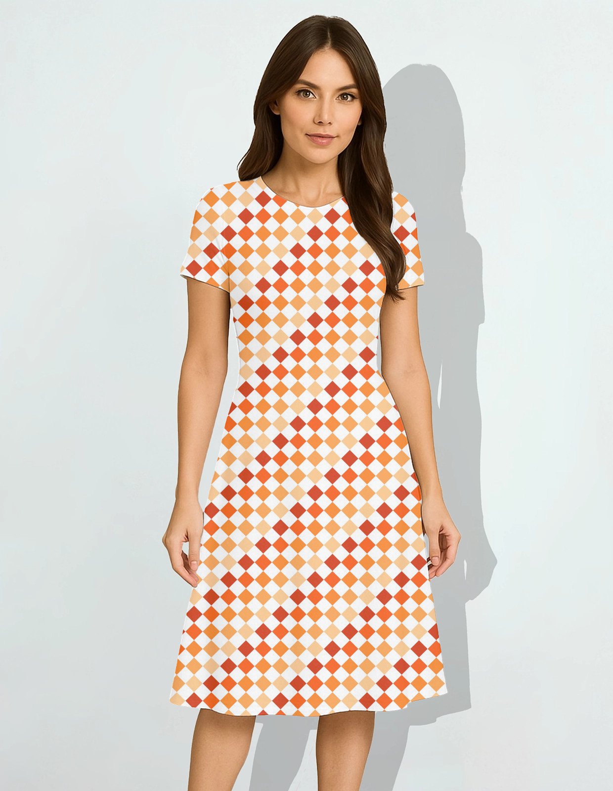 Tangerine Rush PD Women A Line Dress - Image 1