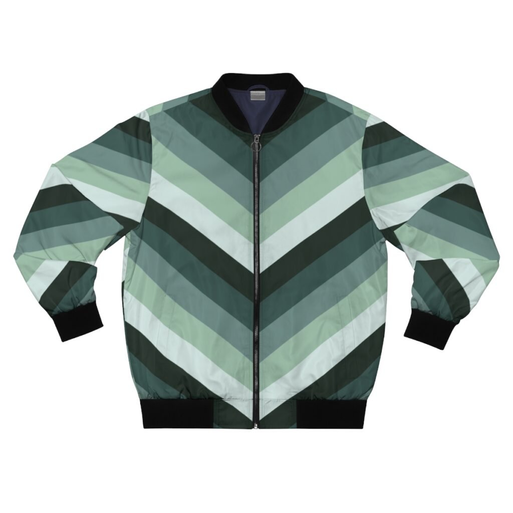 Pine Forest Chevron Men Bomber Jacket