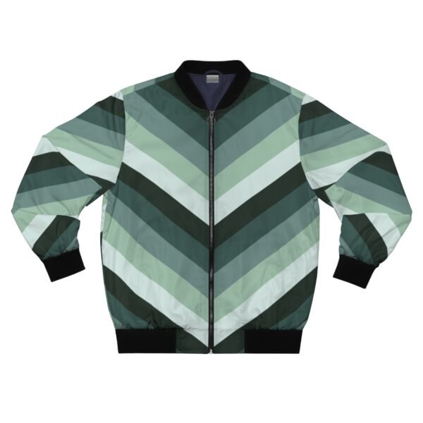Pine Forest Chevron Men Bomber Jacket - Image 3