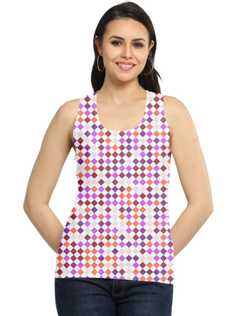 Fuchsia Flame PD Women Tank Top