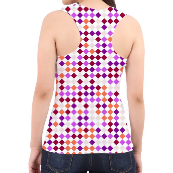 Fuchsia Flame PD Women Tank Top - Image 3