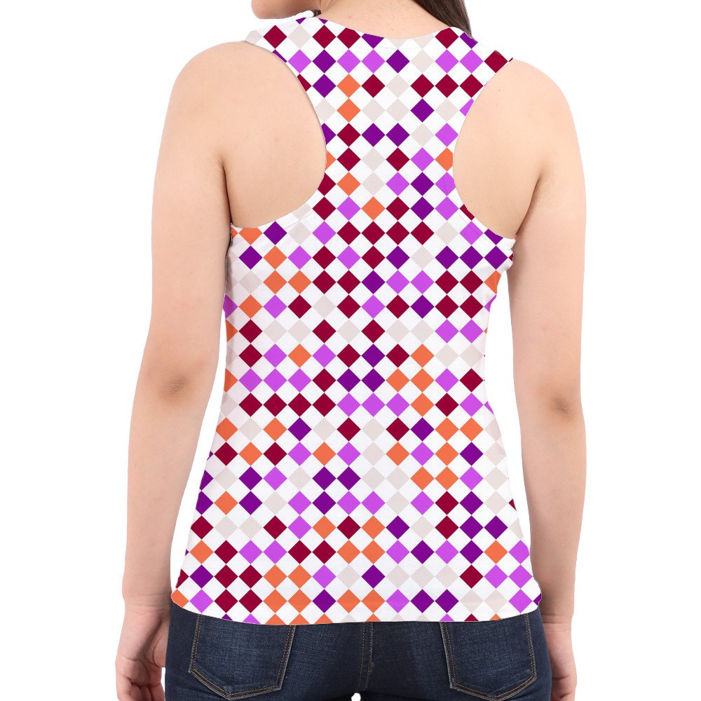 Fuchsia Flame PD Women Tank Top - Image 3